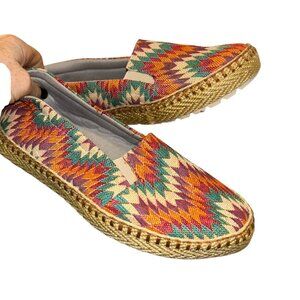 Classic Spanish Rainbow chevron Espadrilles slip on lighweight shoes 40 …
